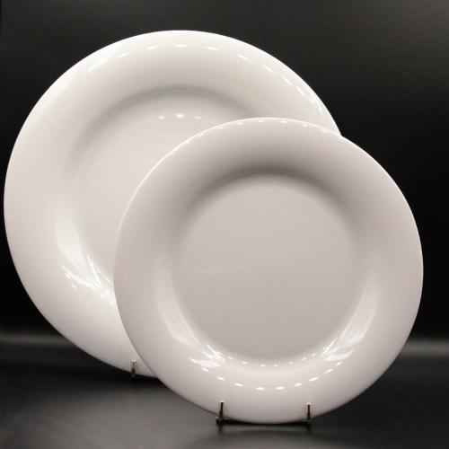 6 assiettes plates blanches « LLAFRANC » 21 cm