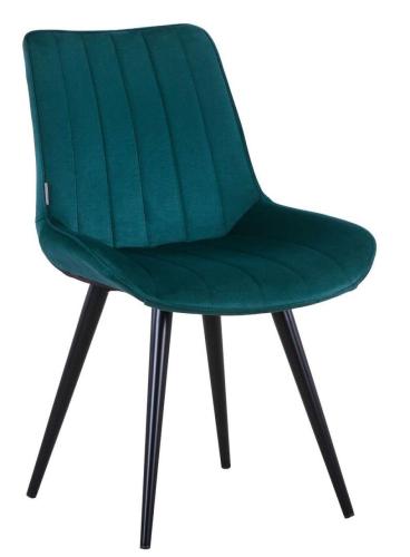 La chaise d’intérieur velours verte Pamela