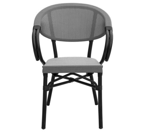 Le fauteuil de terrasse noir et blanc Bastille