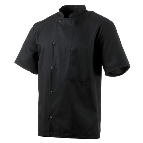 La veste de cuisine mixte noire à manches courtes - Robur